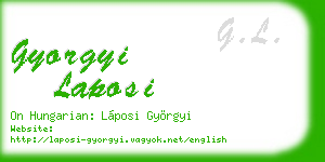 gyorgyi laposi business card